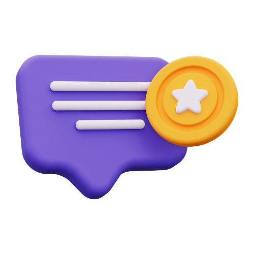 3d icono resenas cliente